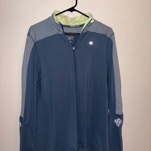 Champion Navy and Lime Performance half zip